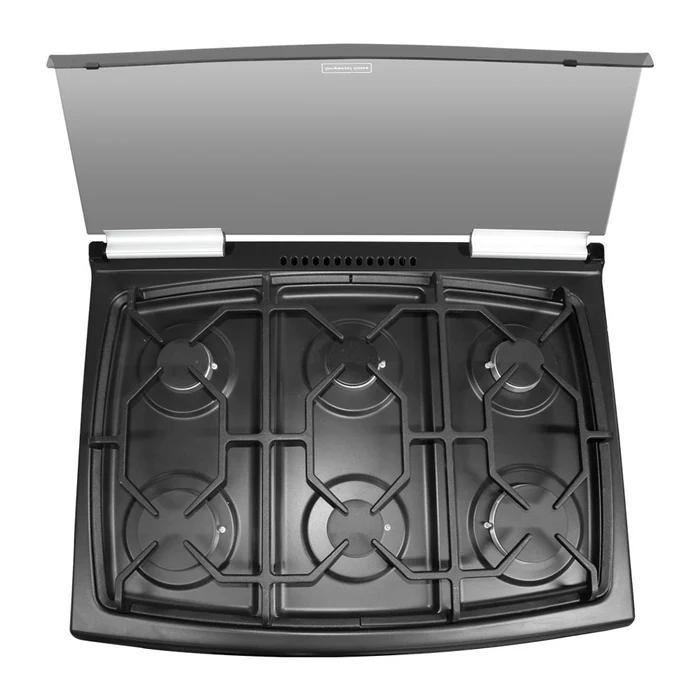 Estufa de Piso Koblenz Mesina EK-1131 30" 6 Quemadores con Capelo Recto .