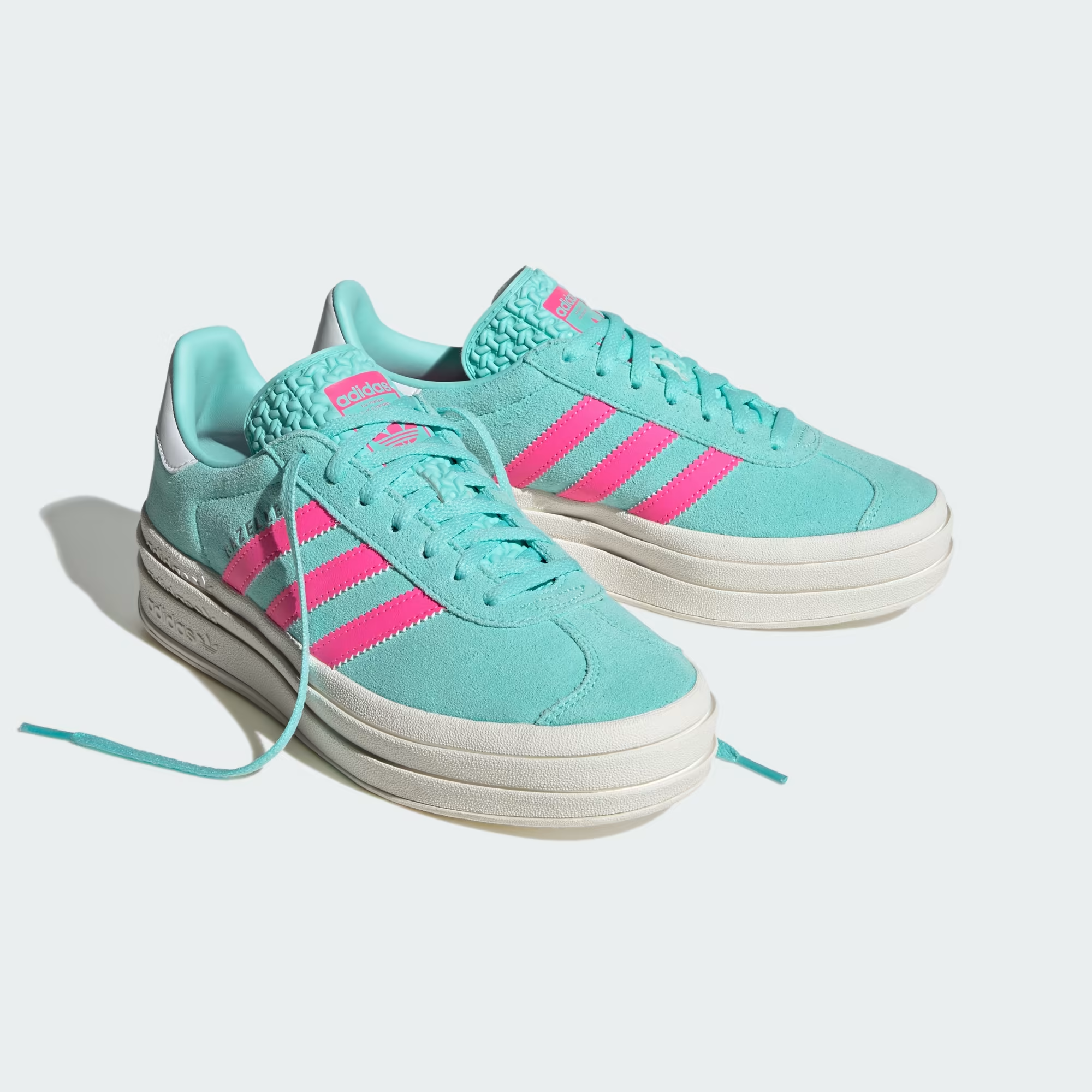 Tenis Adidas Gazelle Bold Plataforma Gamuza Mujer Original.