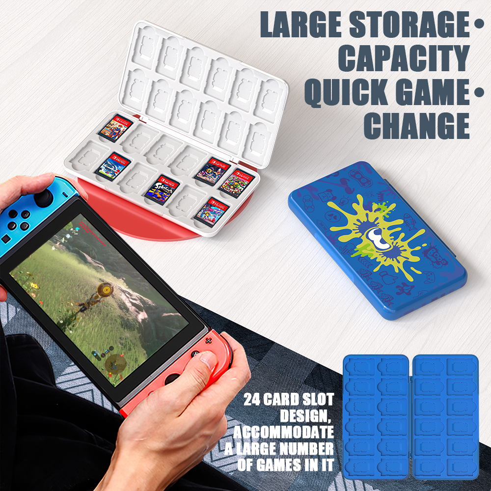 Estuche Porta Juegos/Tarjetas Microsd Para Nintendo Switch/oled Super Mario POW.