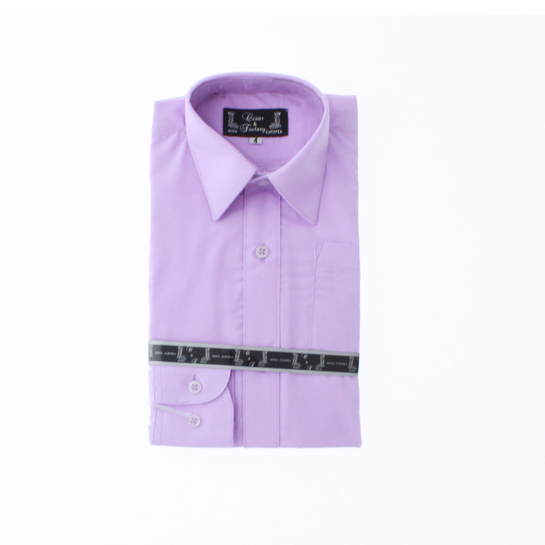 Camisa Lila De Vestir Para Niño Manga Larga 3587 2-18 Años.