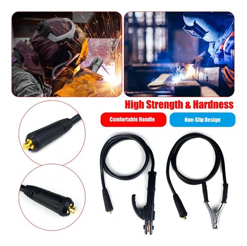 Kit De Cables Tierra Y Porta Electrodo 2 M Para Soldadora.
