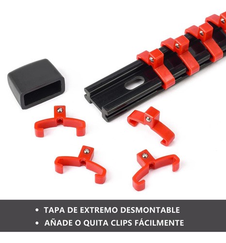 9 Pzs Riel Para Dados Soporte Organizadores De Enchufes Abs.