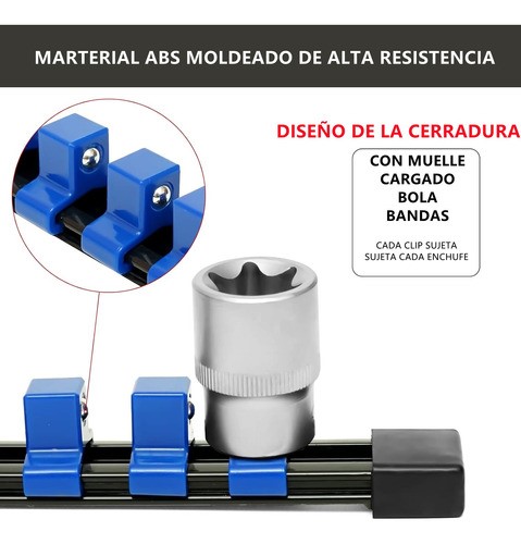 9 Pzs Riel Para Dados Soporte Organizadores De Enchufes Abs.
