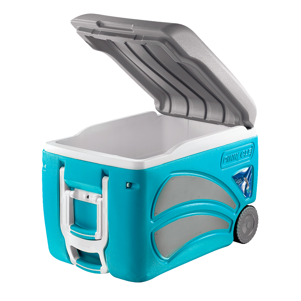 Hielera 45lt O 48qt Con Asas Para Frio O Caliente Con Ruedas Color Azul.