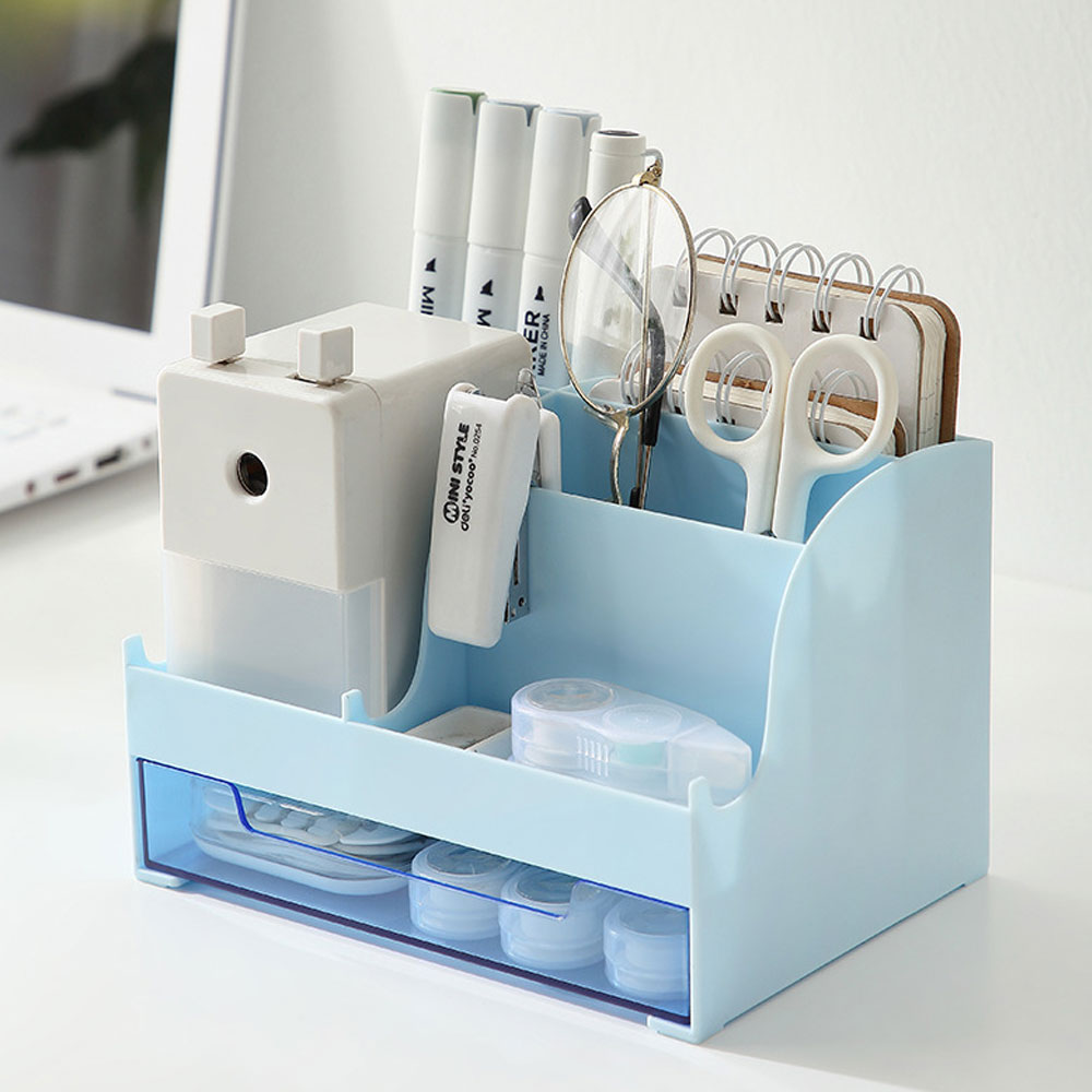 Organizador multifuncional de escritorio para oficina escuela hogar cosmeticos.
