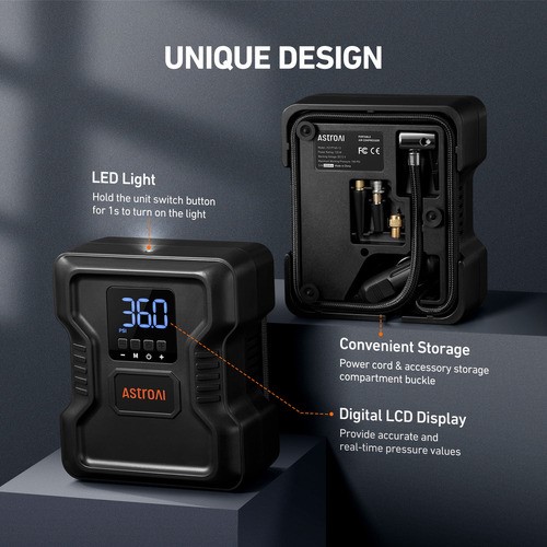Compresor De Aire Inflador De Llantas Astroai De 160psi 12v.