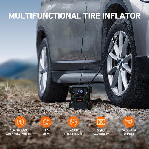 Compresor De Aire Inflador De Llantas Astroai De 160psi 12v.