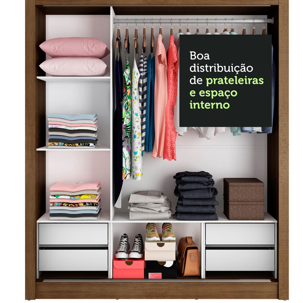 Ropero Closet Madesa 3 Puertas 1 Espejo MN
