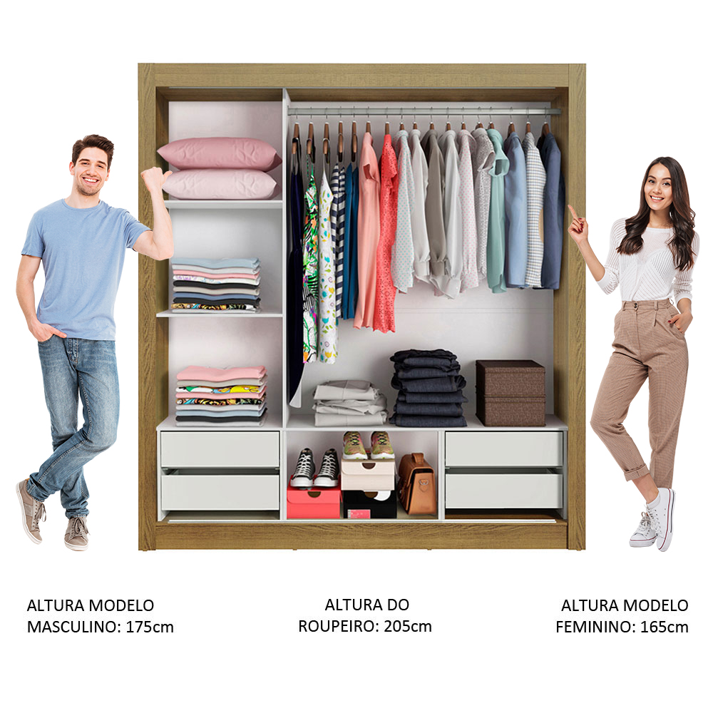Ropero Closet Madesa 3 Puertas 1 Espejo MN