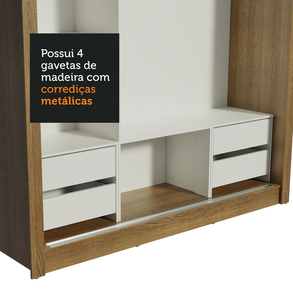 Ropero Closet Madesa 3 Puertas 1 Espejo MN
