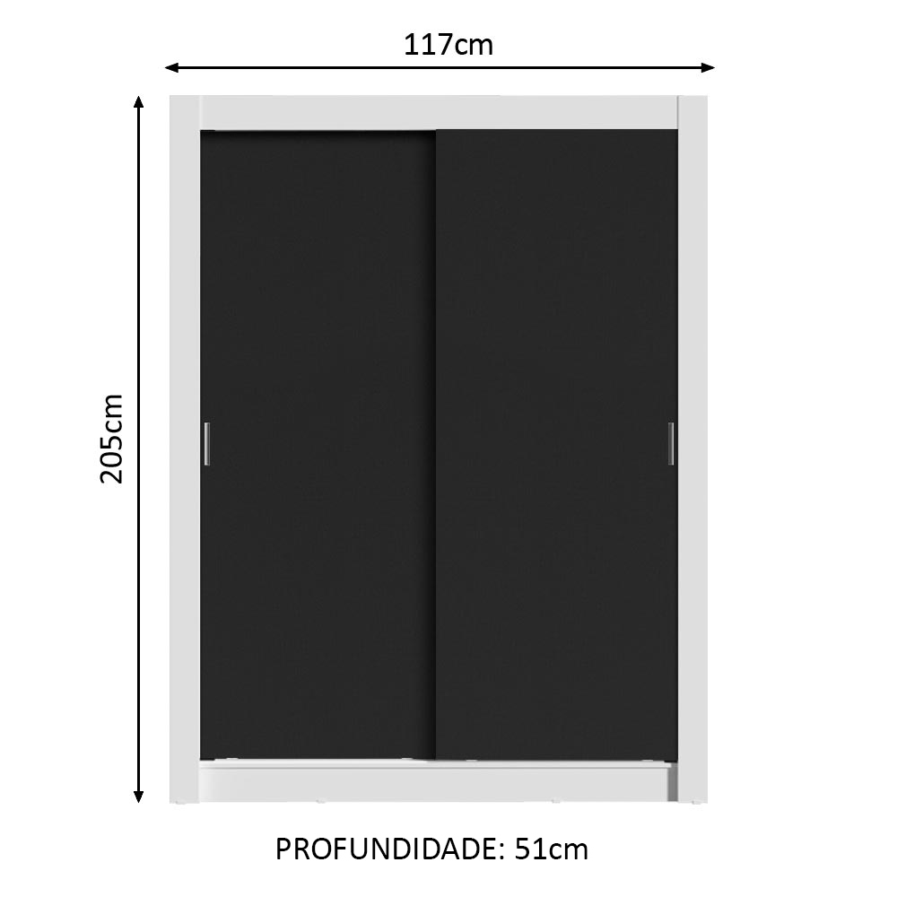 Ropero Closet Madesa 2 Puertas BN