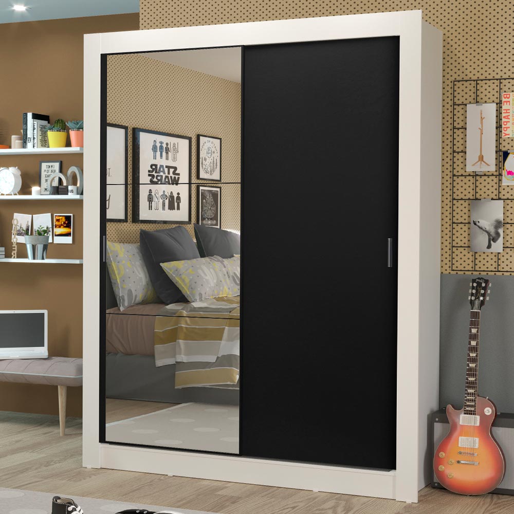 Ropero Closet Madesa 2 Puertas 1 Espejo BN