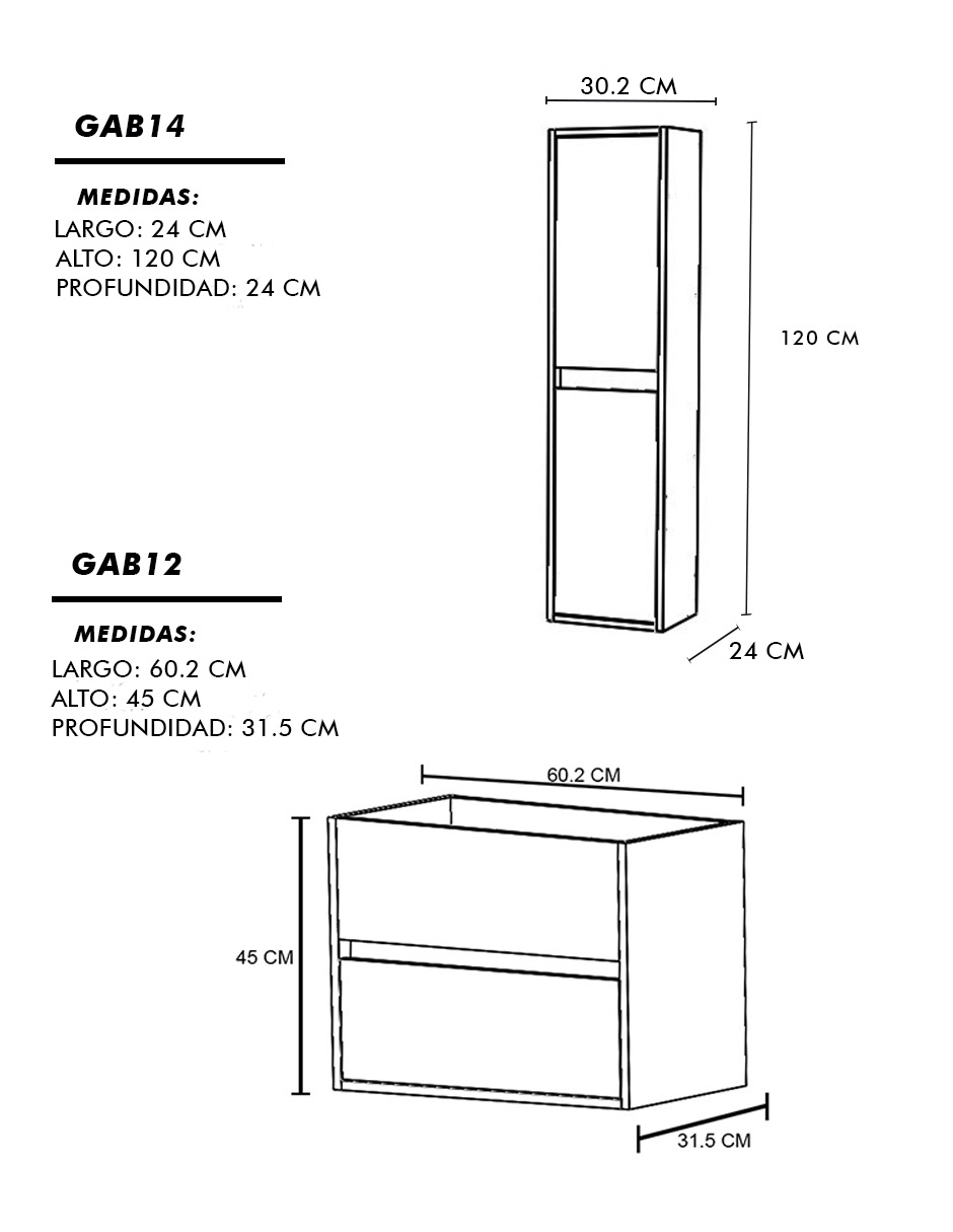 Combo De Gabinete Con Lavamanos Y Monomando + Gabinete Organizador Lorette.