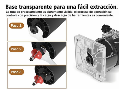Router Rebajadora Eléctrica De Madera KB 800 110V Fresadora 800w Y Negro.