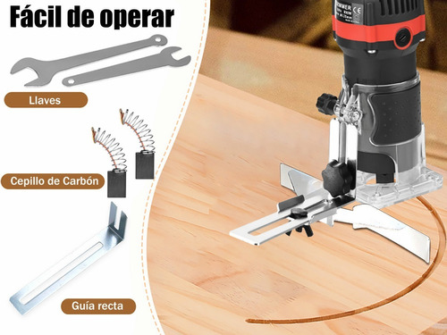 Router Rebajadora Eléctrica De Madera KB 800 110V Fresadora 800w Y Negro.