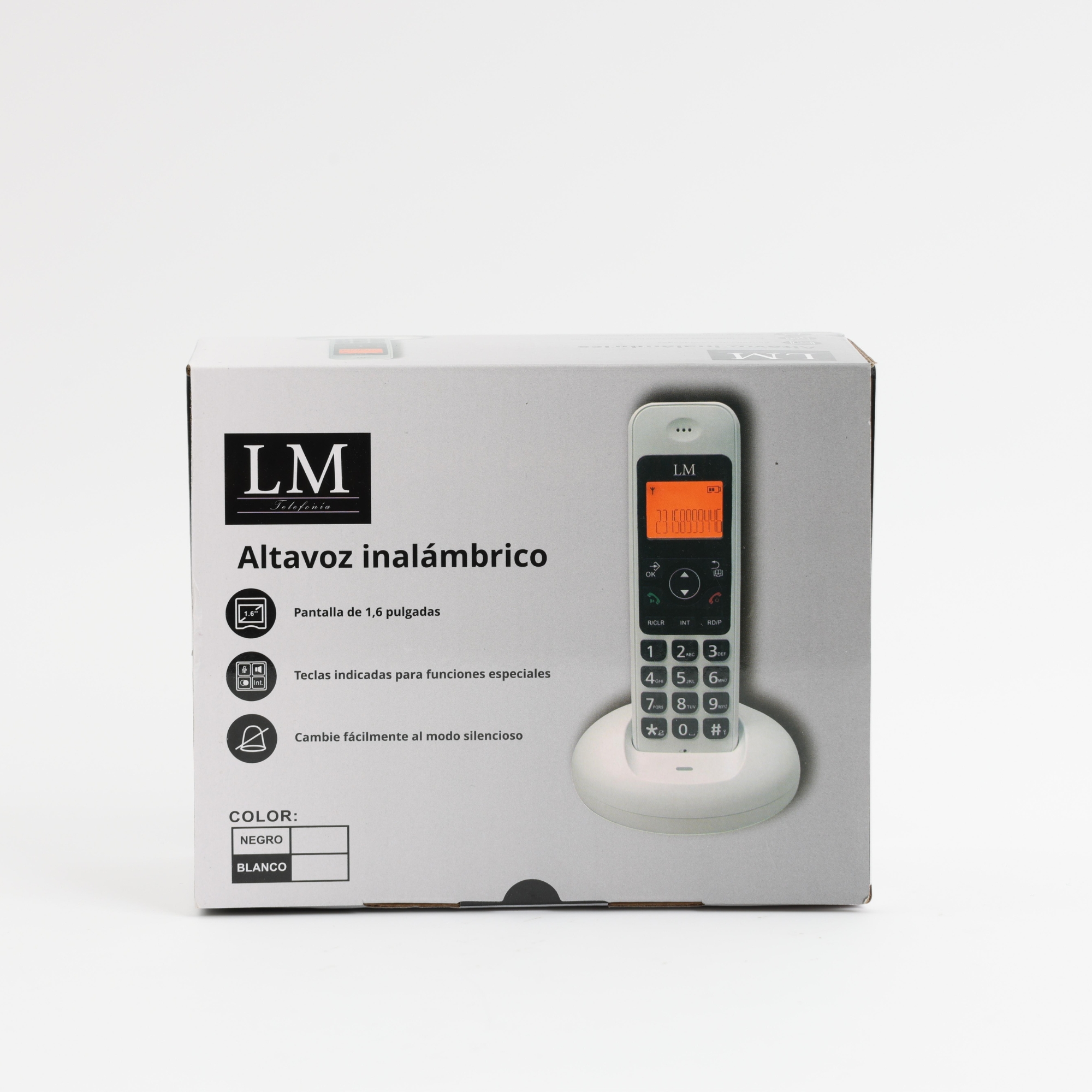  Teléfono Inalámbrico Fijo Moderno marca LM 521-2  Para Casa Oficina.