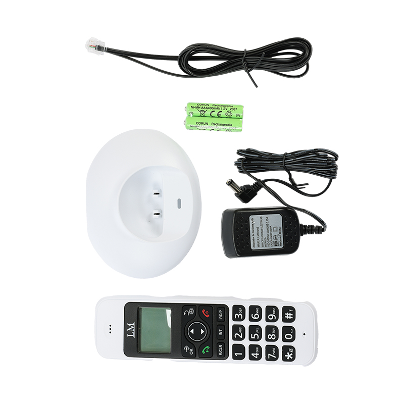  Teléfono Inalámbrico Fijo Moderno marca LM 521-2  Para Casa Oficina.
