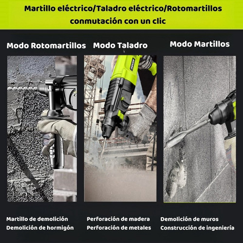 Rotomartillo Taladro Cincelador Perforador Sds-plus 1200w.