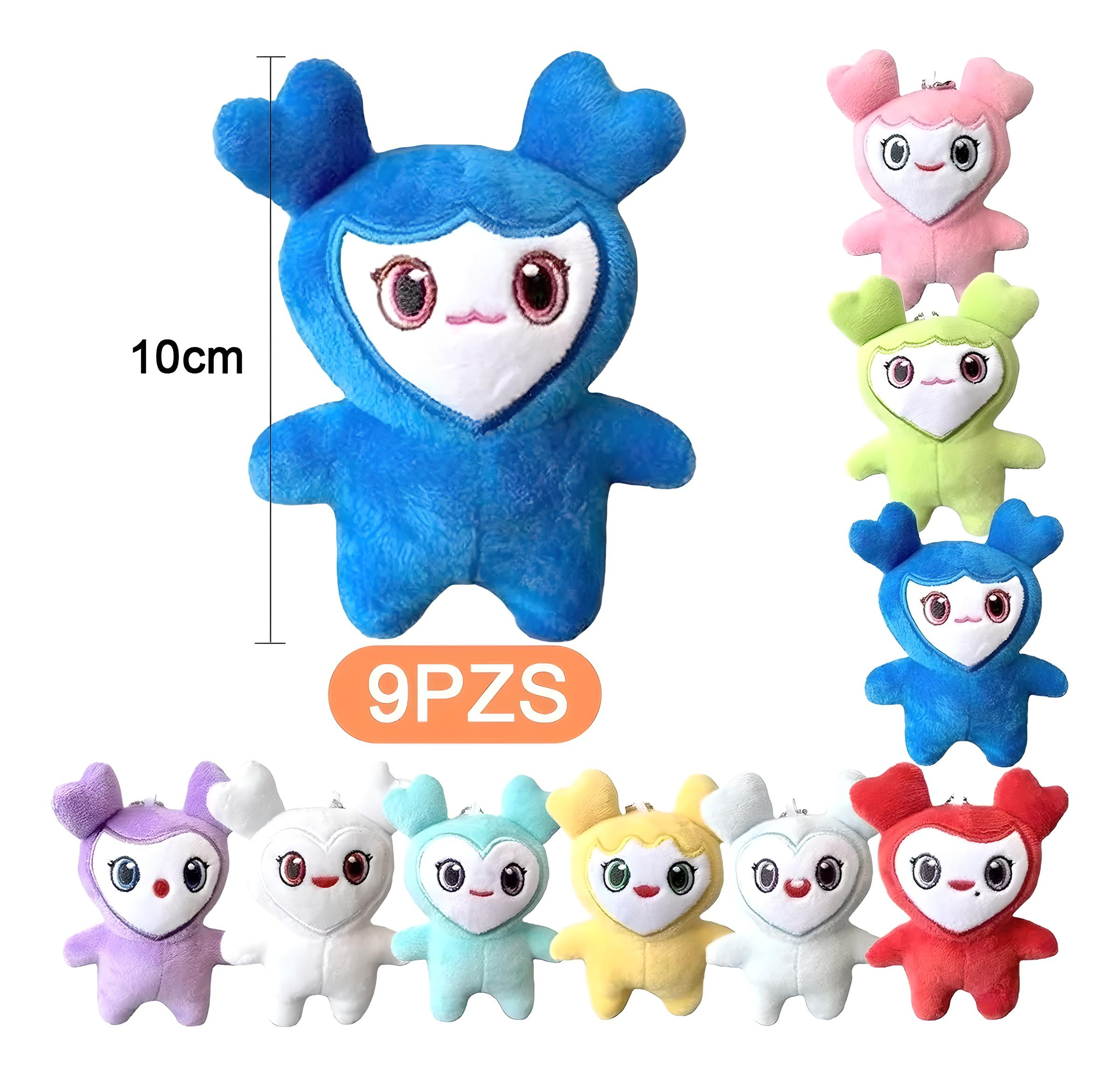 9uds Peluche Llavero Colgante Twice Lovely Kpop Korea Color Fix.