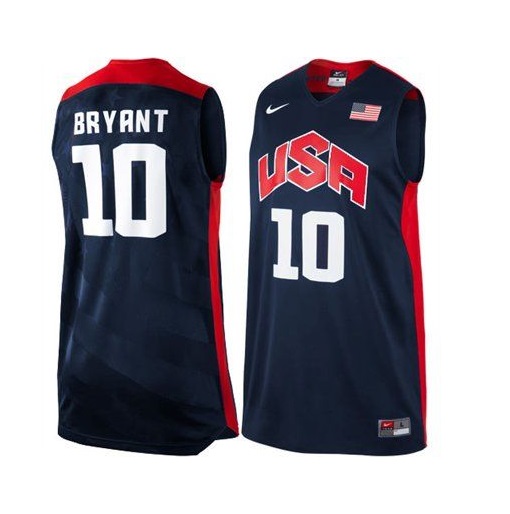 Nuevo! Jersey Dream Team USA Juegos Olimpicos Londres 2012 Kobe Bryant 10 Azul Talla L.