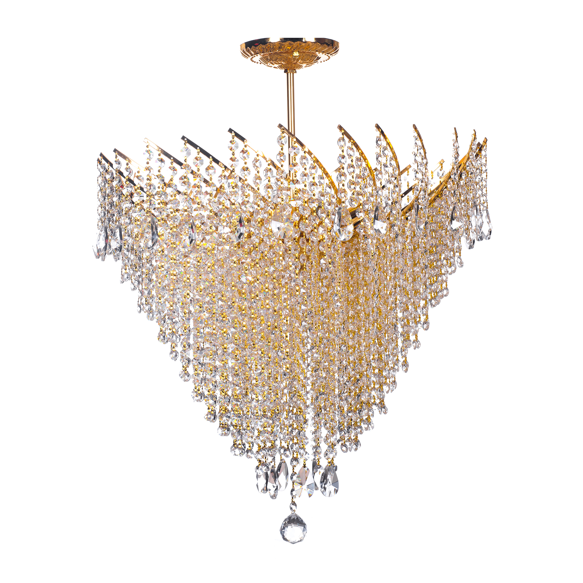 Candil Colgante Gamalux Europa Florencia Cristal Hq K9 De 8 Luces GD.