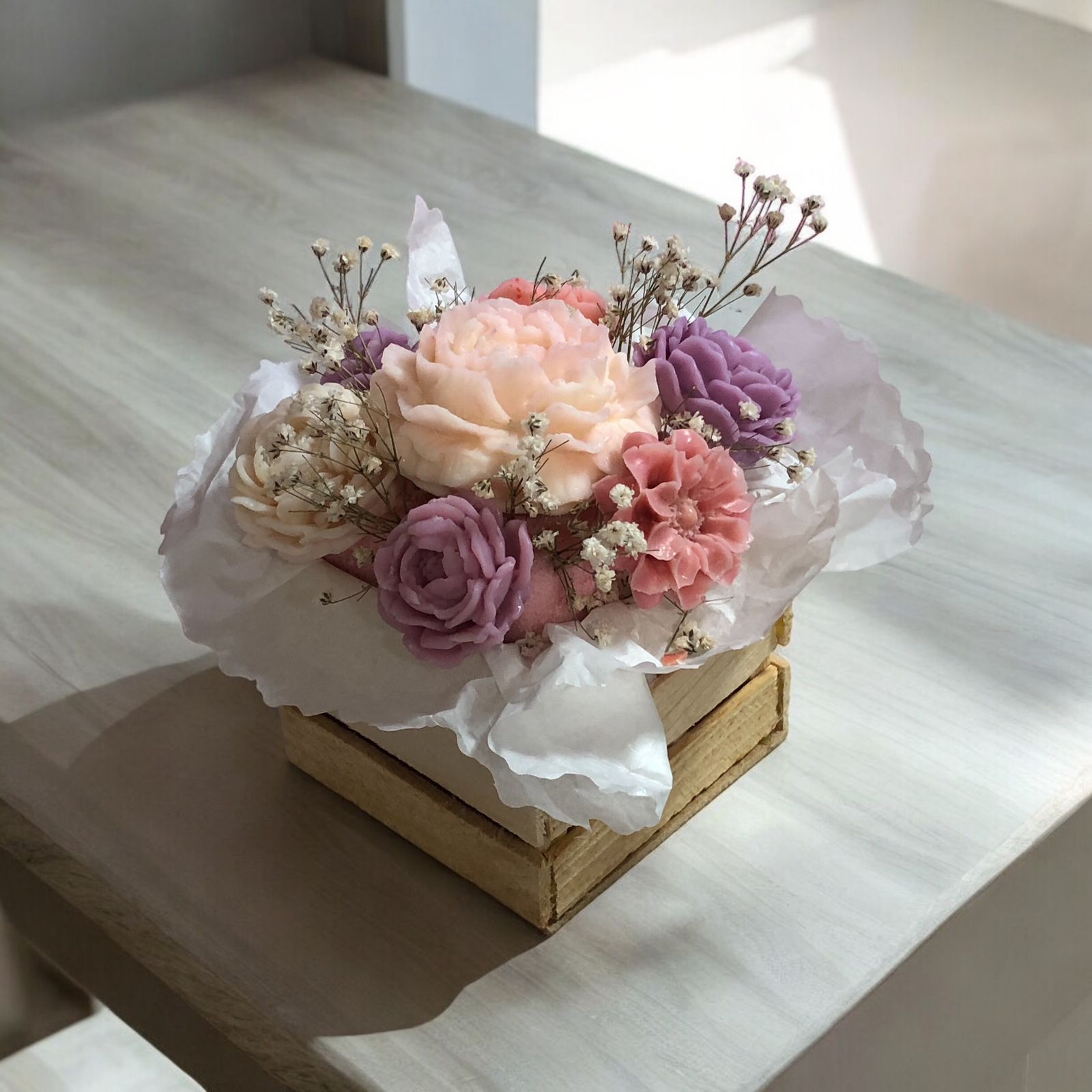 Ramo Flores Vela Recuerdos Xv Bautizo Cumple Boda Personaliz.