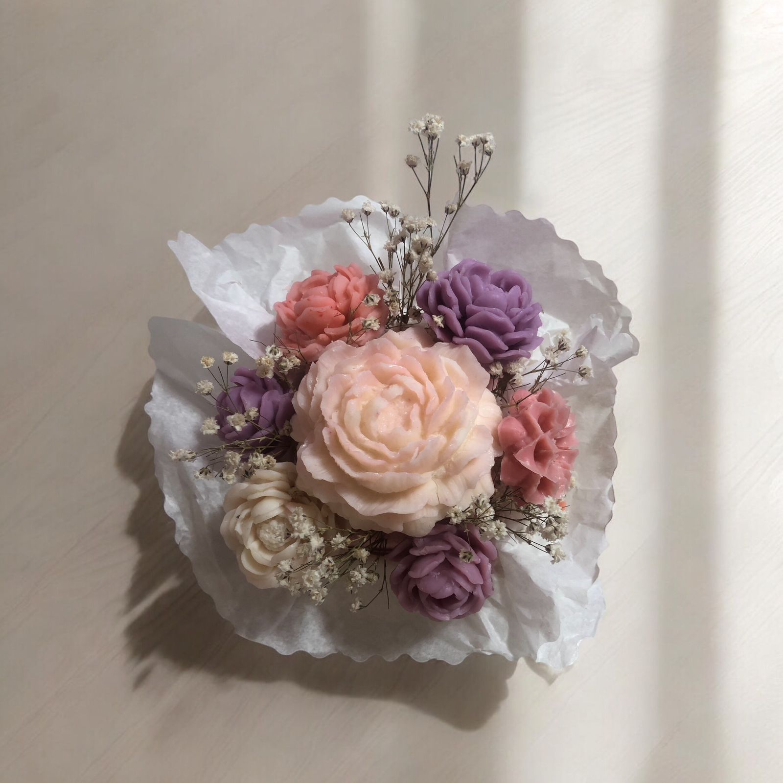 Ramo Flores Vela Recuerdos Xv Bautizo Cumple Boda Personaliz.