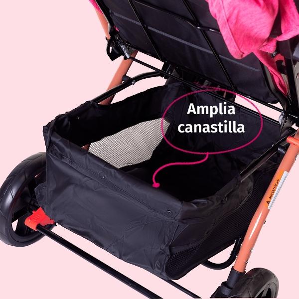 Carriola Starkids Linx Reversible Mosquitero Reclinable Rosa