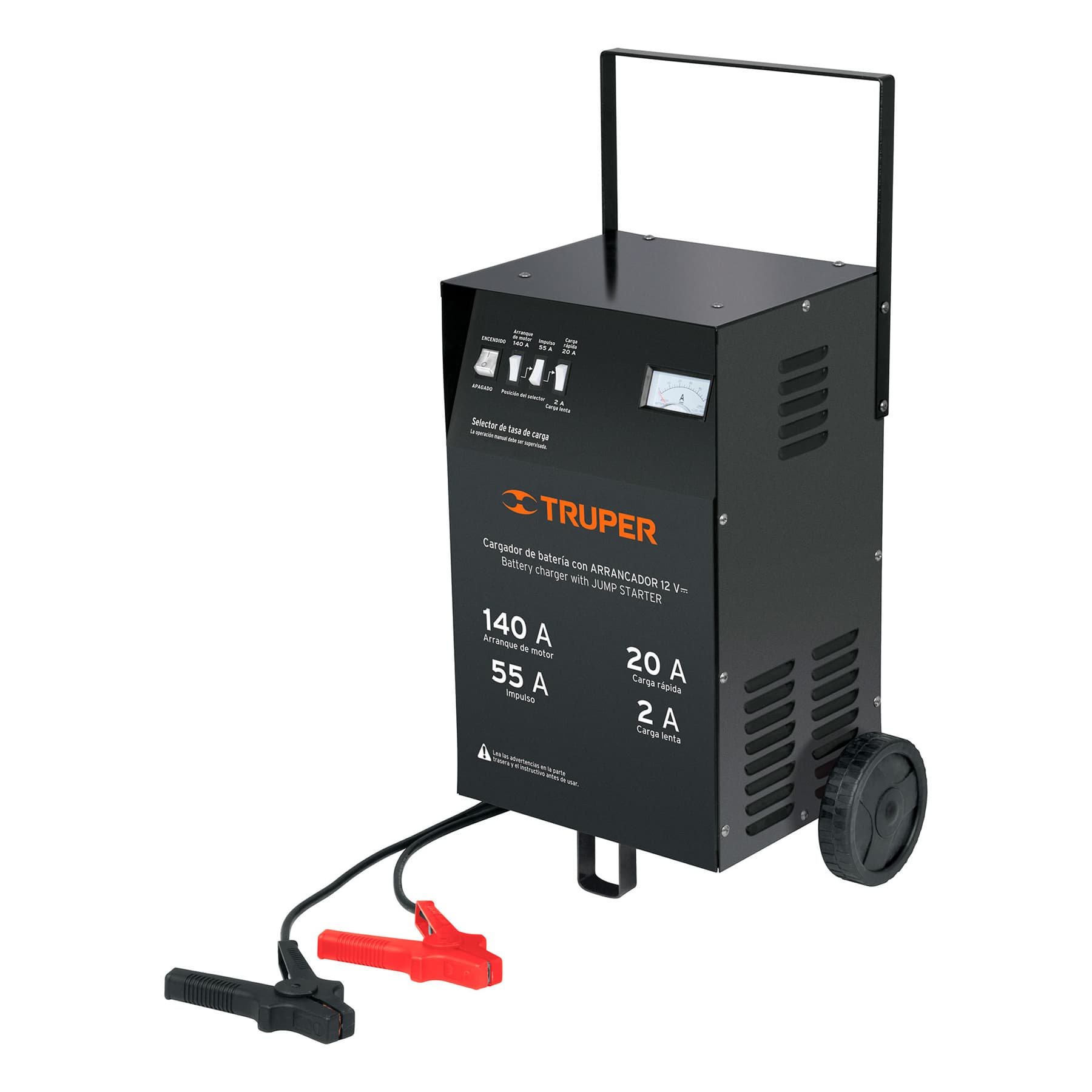 Cargador c/arrancador Truper de 140 A para baterías de 12 V 13028 negro