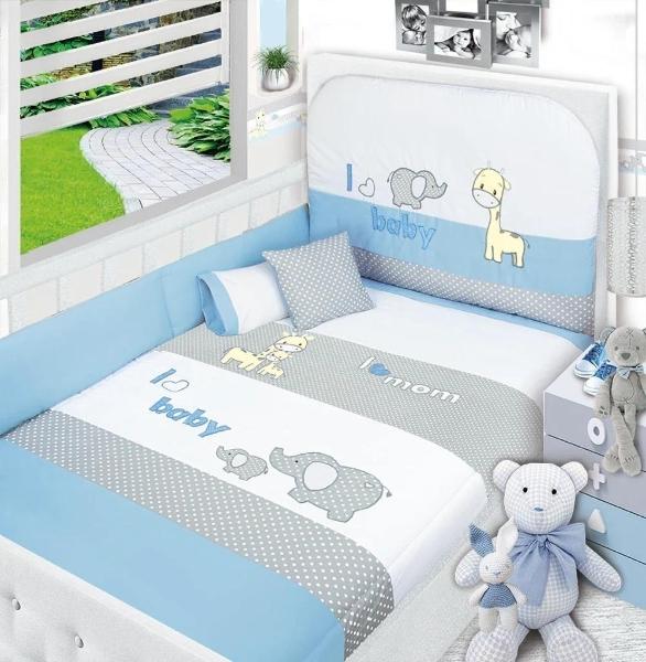 Set Edredon Cuna Cama Corral Baby Baby 6 Piezas Cariñito
