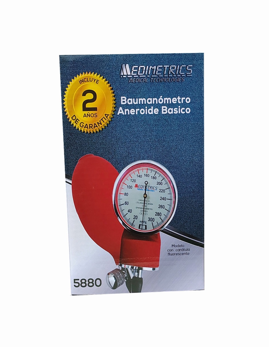 BAUMANOMETRO ANEROIDE DE DOS MANGUERAS ROSA-MEDIMETRICS-5880.