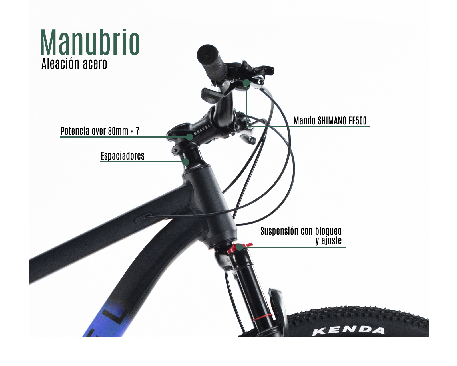 BICICLETA MTB EVEREST R26 AZUL.