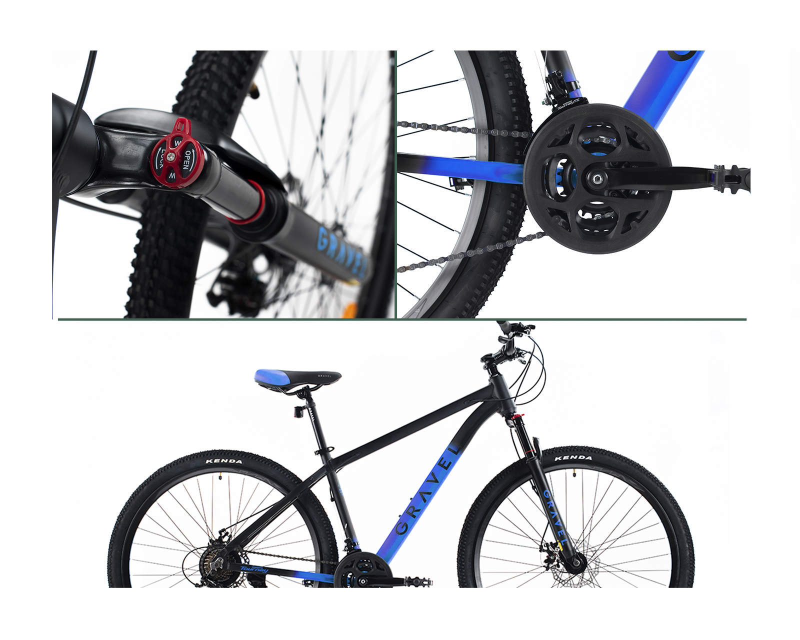 BICICLETA MTB EVEREST R26 AZUL.