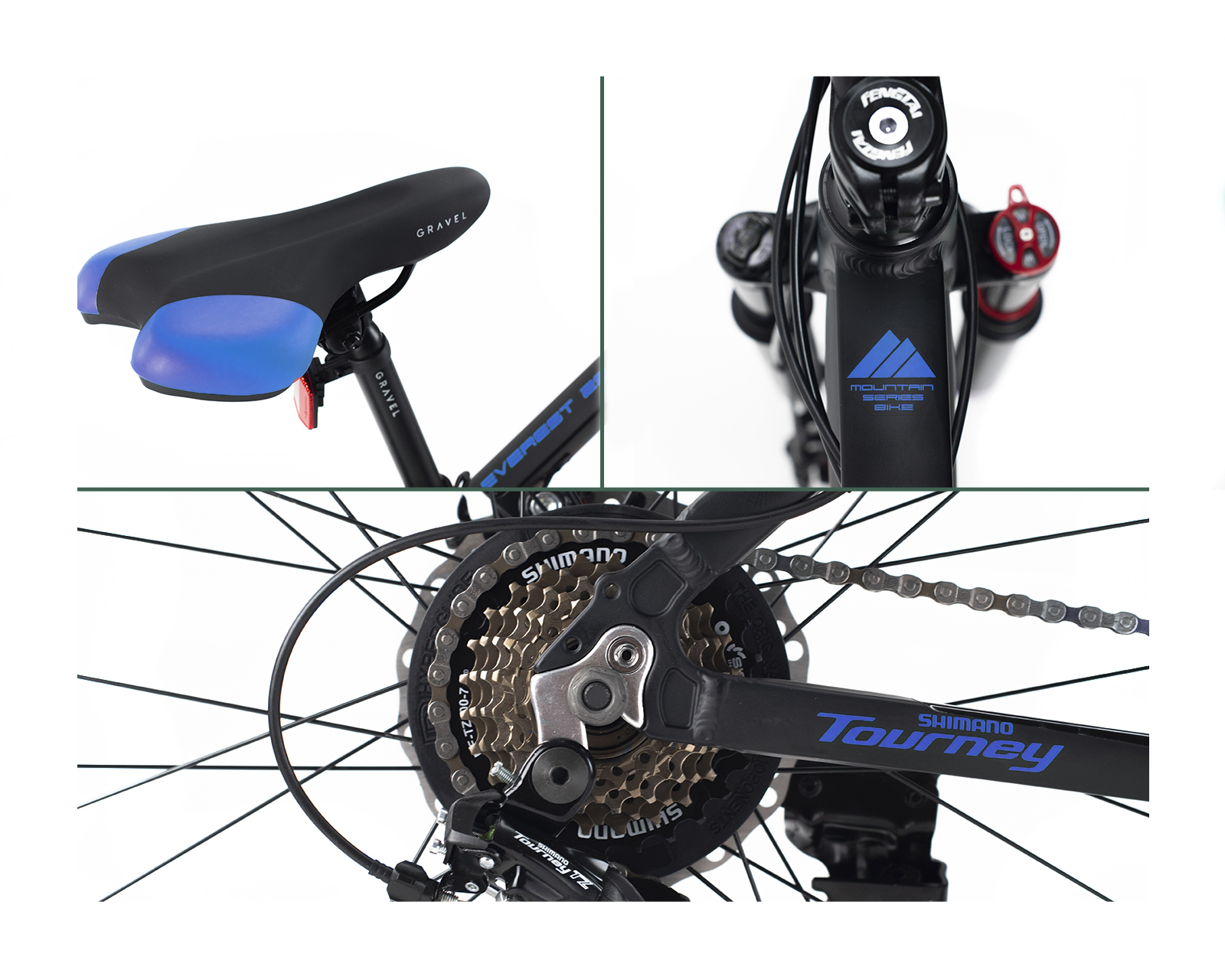 BICICLETA MTB EVEREST R26 AZUL.