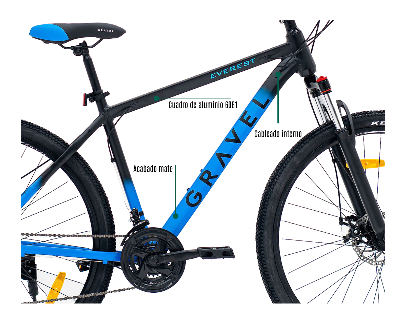 BICICLETA MTB EVEREST R26 AZUL.