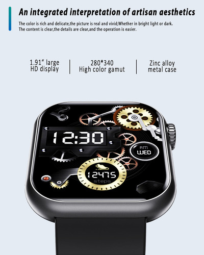Relojes Inteligente Yang wiera F57 Glucosa Bluetooth Al Agua Mujer/hombre Color De La Caja Negro Color De La Correa Negro Color Del Bisel Negro.