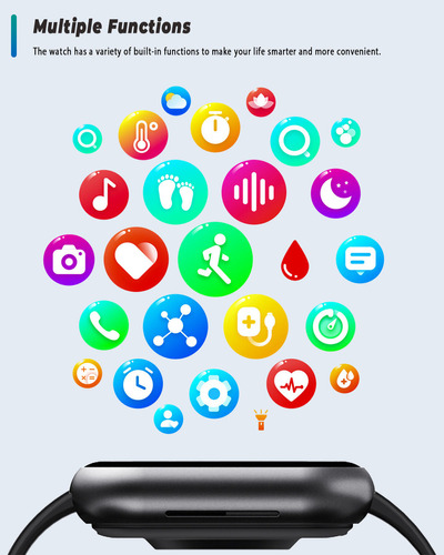Relojes Inteligente Yang wiera F57 Glucosa Bluetooth Al Agua Mujer/hombre Color De La Caja Negro Color De La Correa Negro Color Del Bisel Negro.