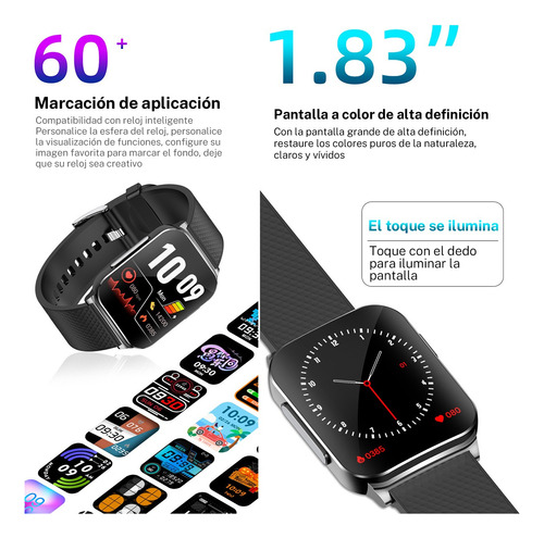 Reloj Inteligente Para Medir La Ritmo Cardiaco Y La Glucos.
