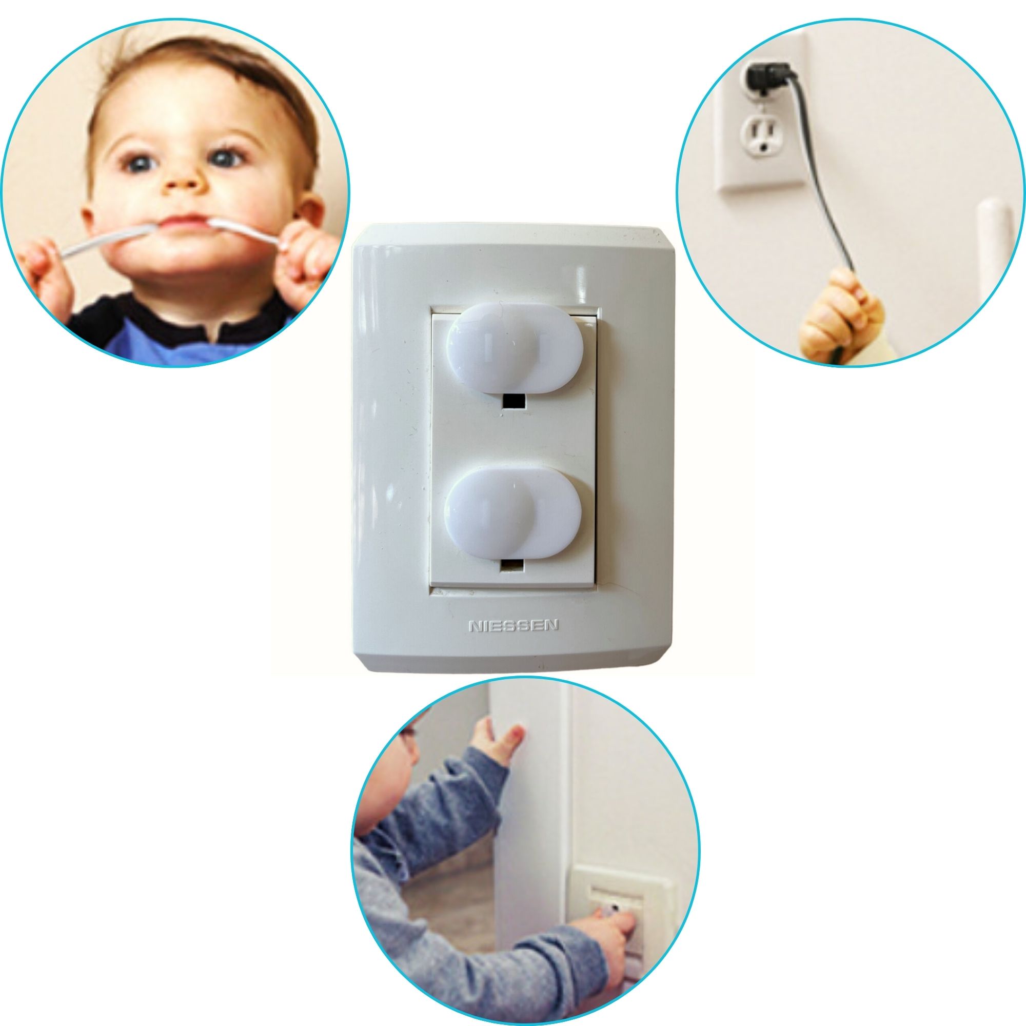 Protector Seguro Para Contactos Enchufes Tapa - 12 piezas