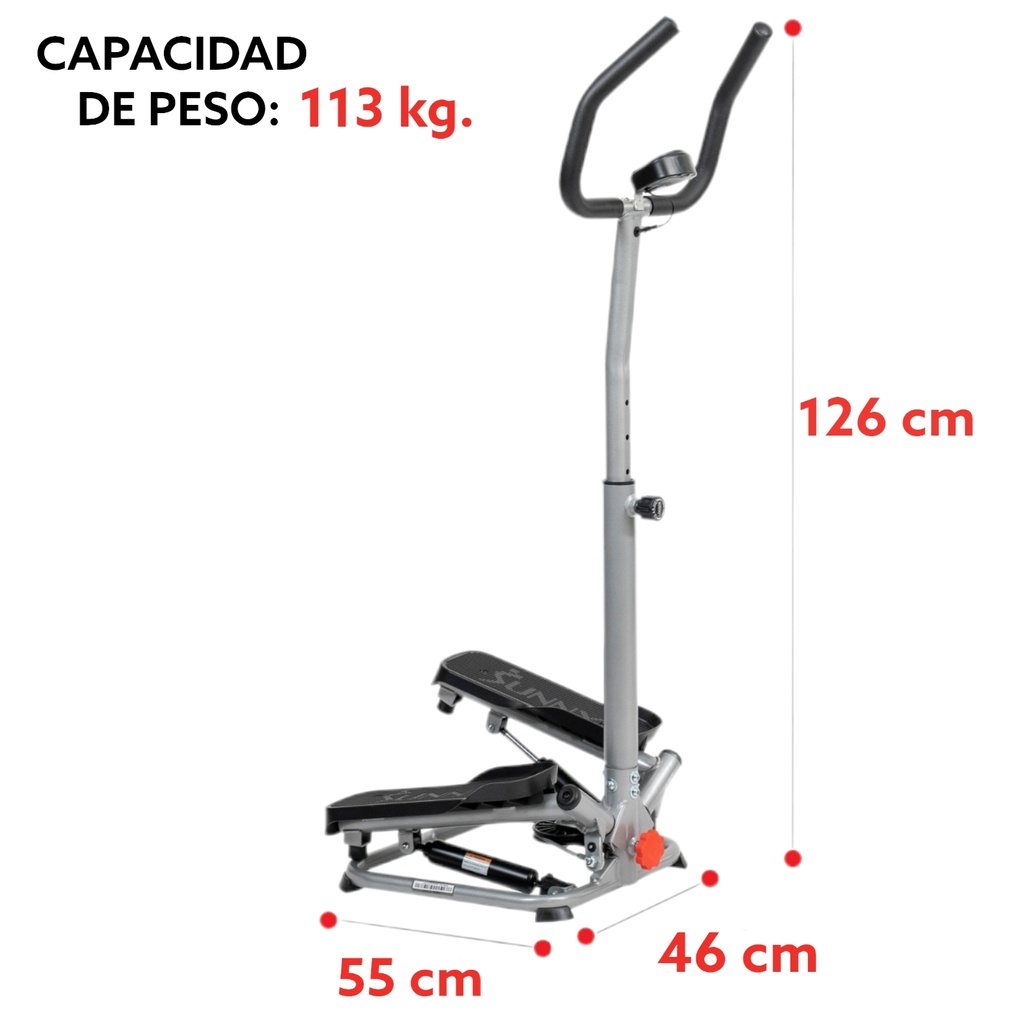 Maquina Paso a Paso Para Escaleras con Manillar Ajustable SF-S020027 Sunny Health & Fitness.