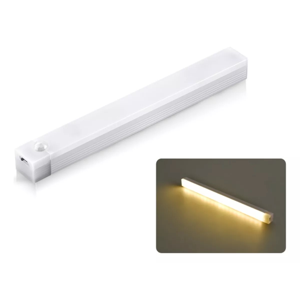 Luz LED inalámbrica recargable seguridad lampara Sensor movimiento sala, cuarto,armario, escaleras.