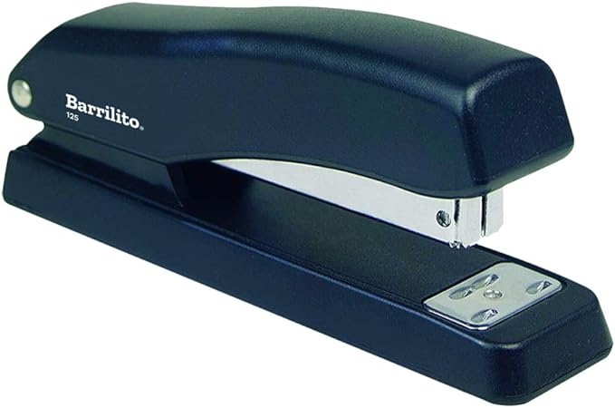 A Barrilito 125 Engrapadora Media Tira de Cuerpo Plástico, Grapa Estándar.