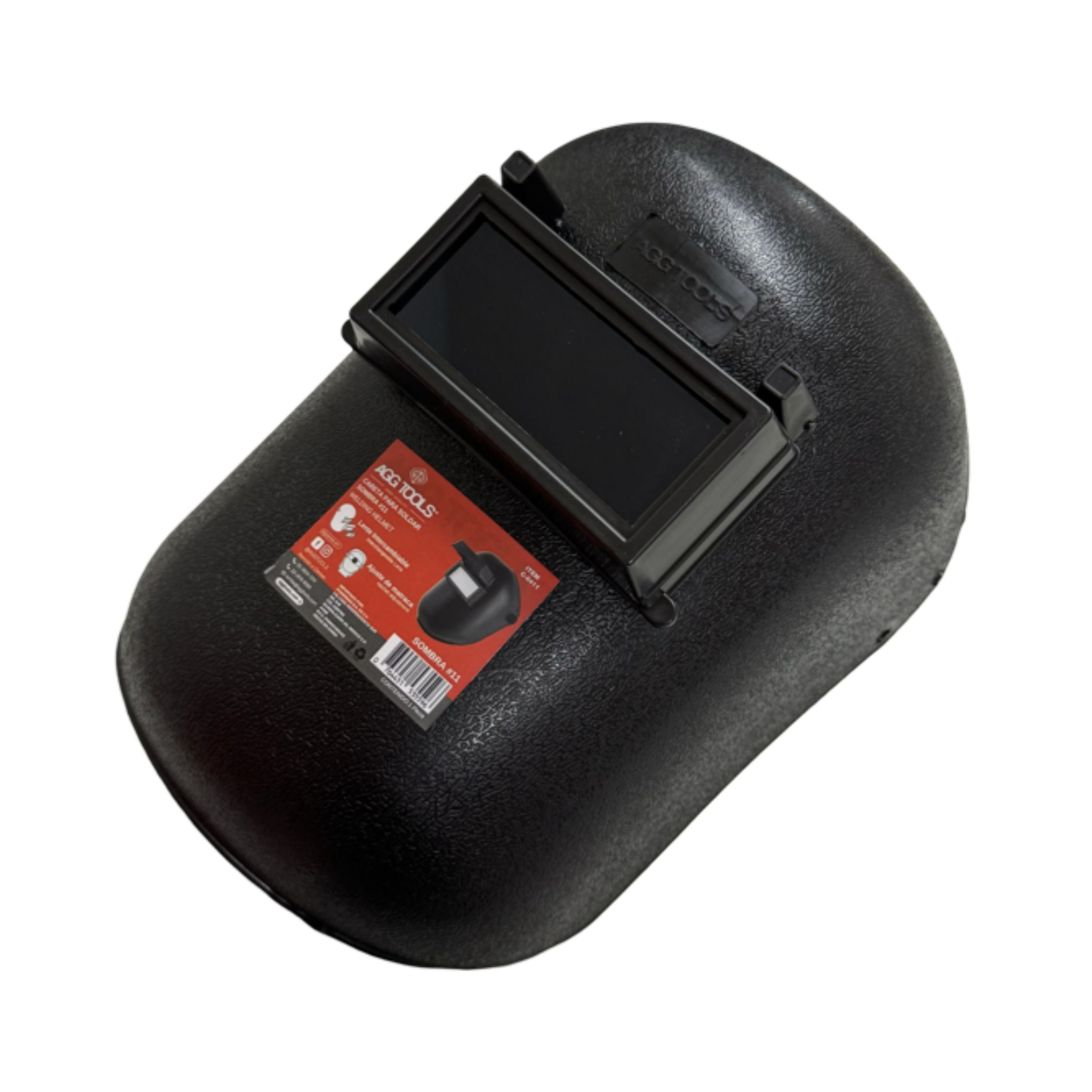 Careta para soldar Sencilla con Vidrio móvil DIN 11, Casco de Soldadura Industrial estándar.
