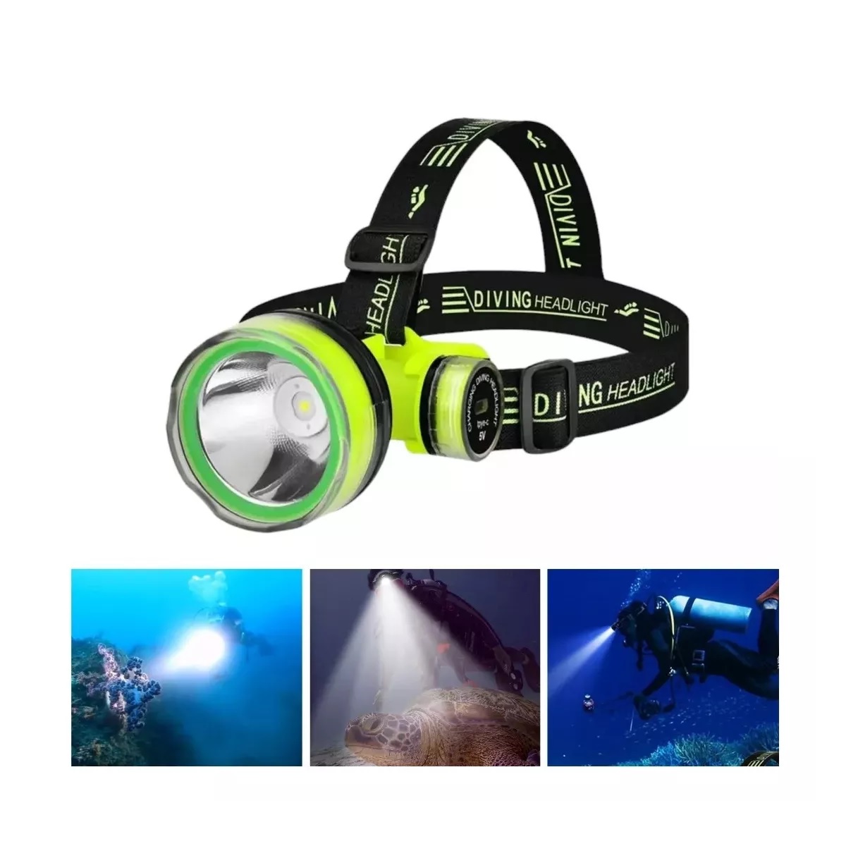 Lámpara De Buceo Usb C Profesional Sumergible De 10000 Lúmen.