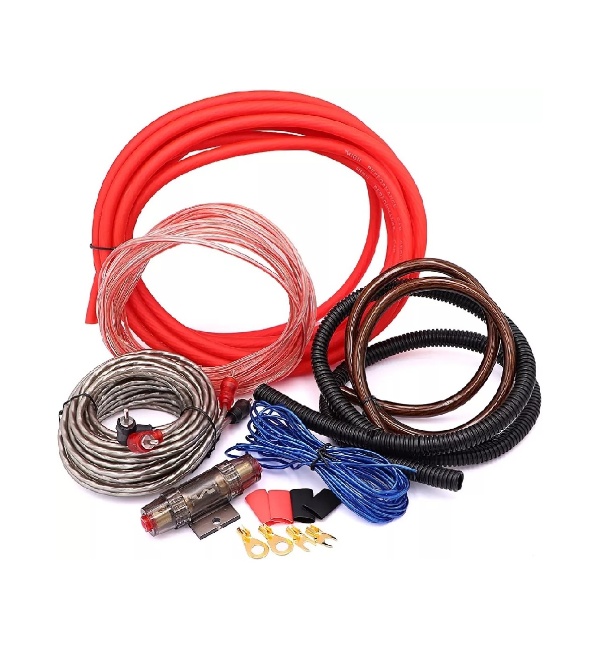 Kit Amplificador Instalacion Cable Rca Audio Auto 4ga.