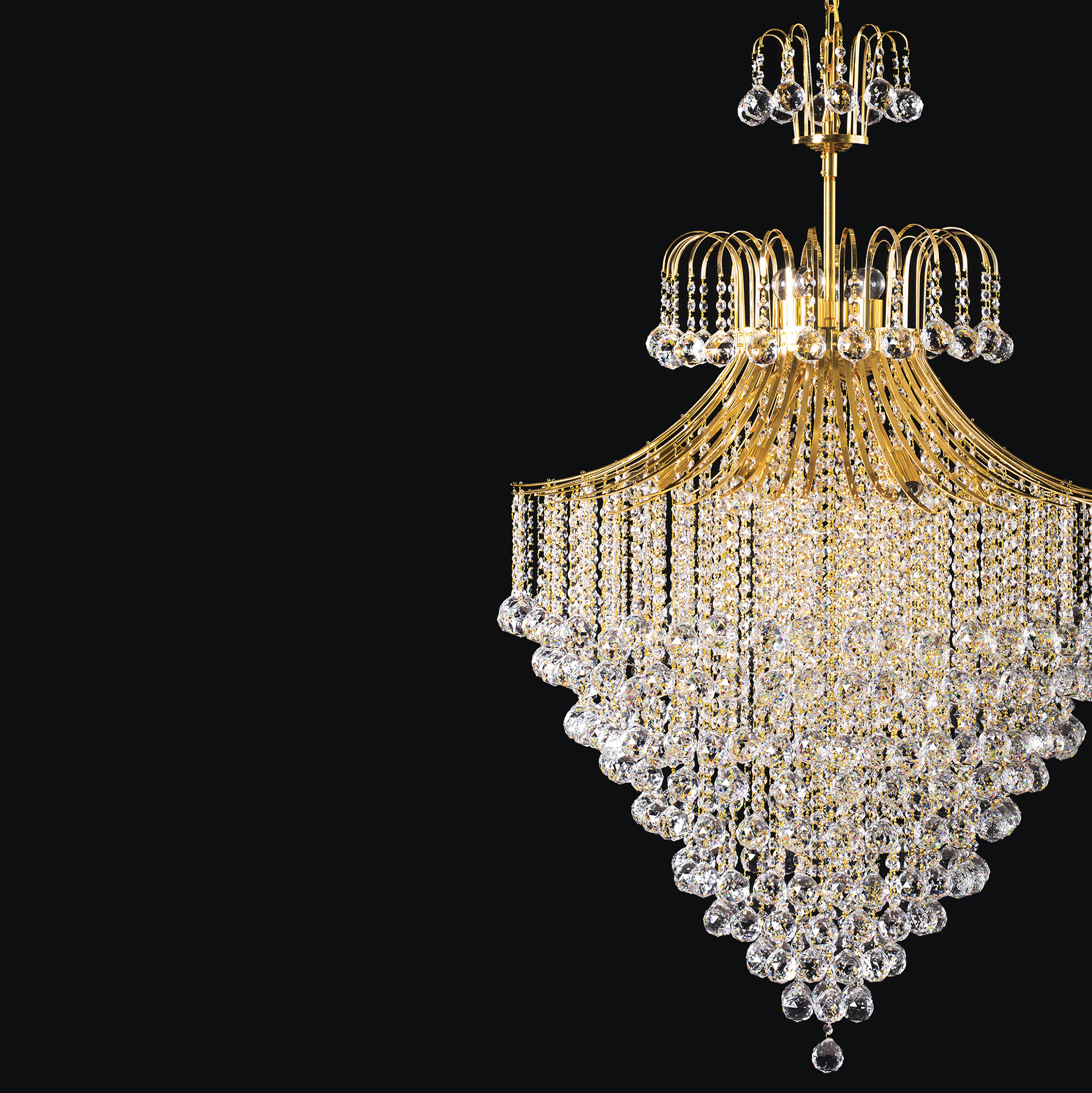 Candil Colgante Cristal Cortado K9 Europa Venecia De 10 Luces GD.