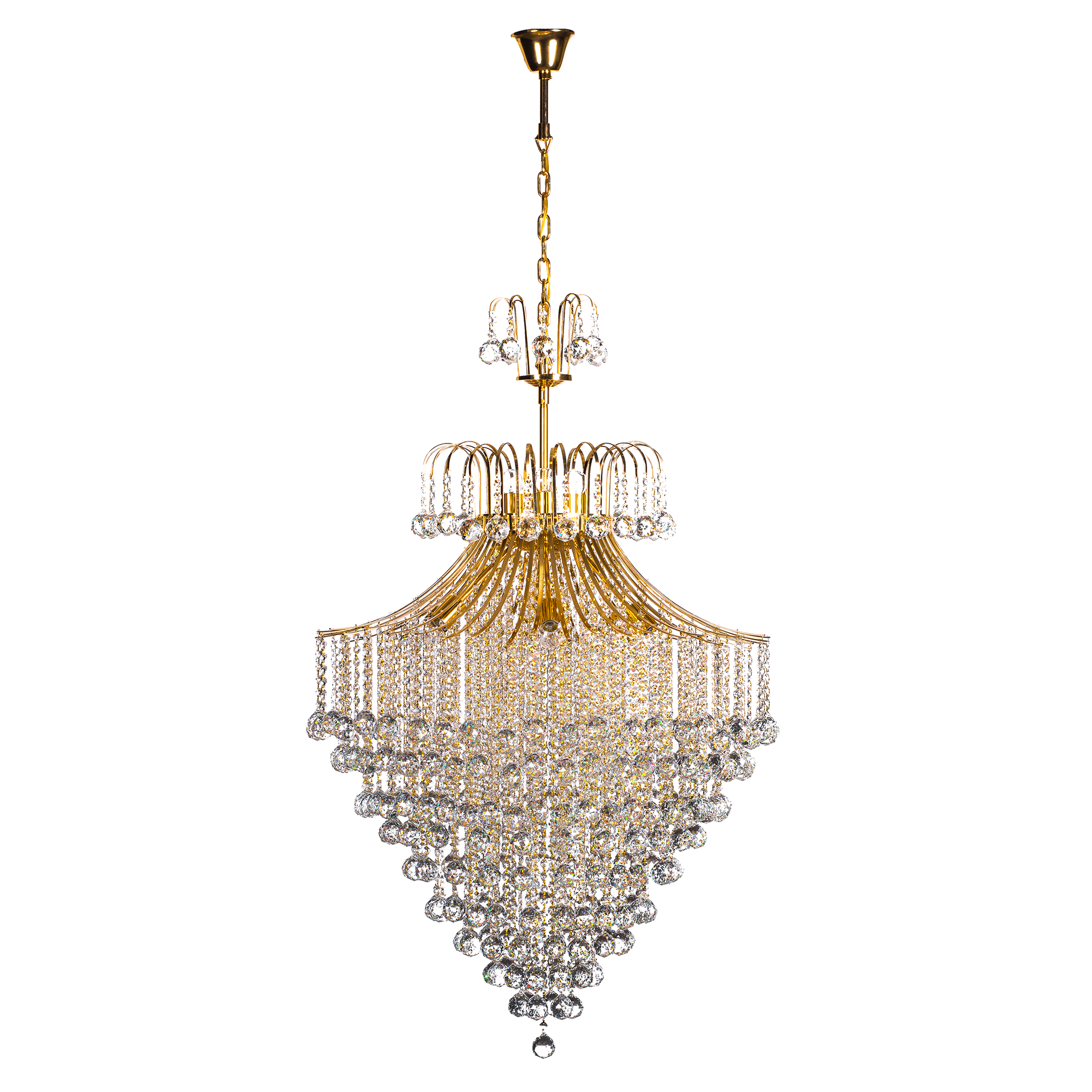 Candil Colgante Cristal Cortado K9 Europa Venecia De 10 Luces GD.