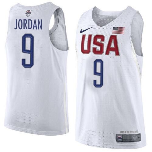 Nuevo! Jersey Dream Team USA Juegos Olimpicos Rio 2016 Jordan 9 Blanco Talla L.