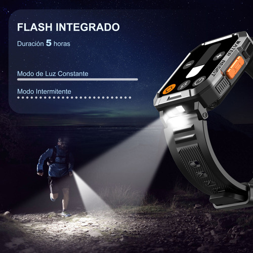 Reloj Inteligente Smart Watch Reloj Militar Para Hombre Blackview W60 Bluetooth Black 2.1 Sports, Ip68, 900mah, relojes inteligentes militares, relojes inteligentes con linterna.