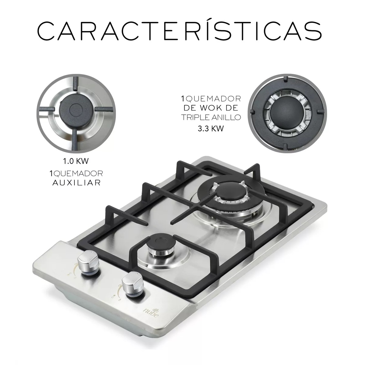Parrilla empotrable 2 quemadores Gas Envio Gratis.